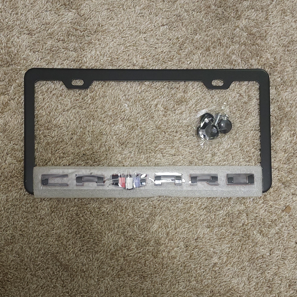 CAMARO License Plate Frame with Mounting Kit
